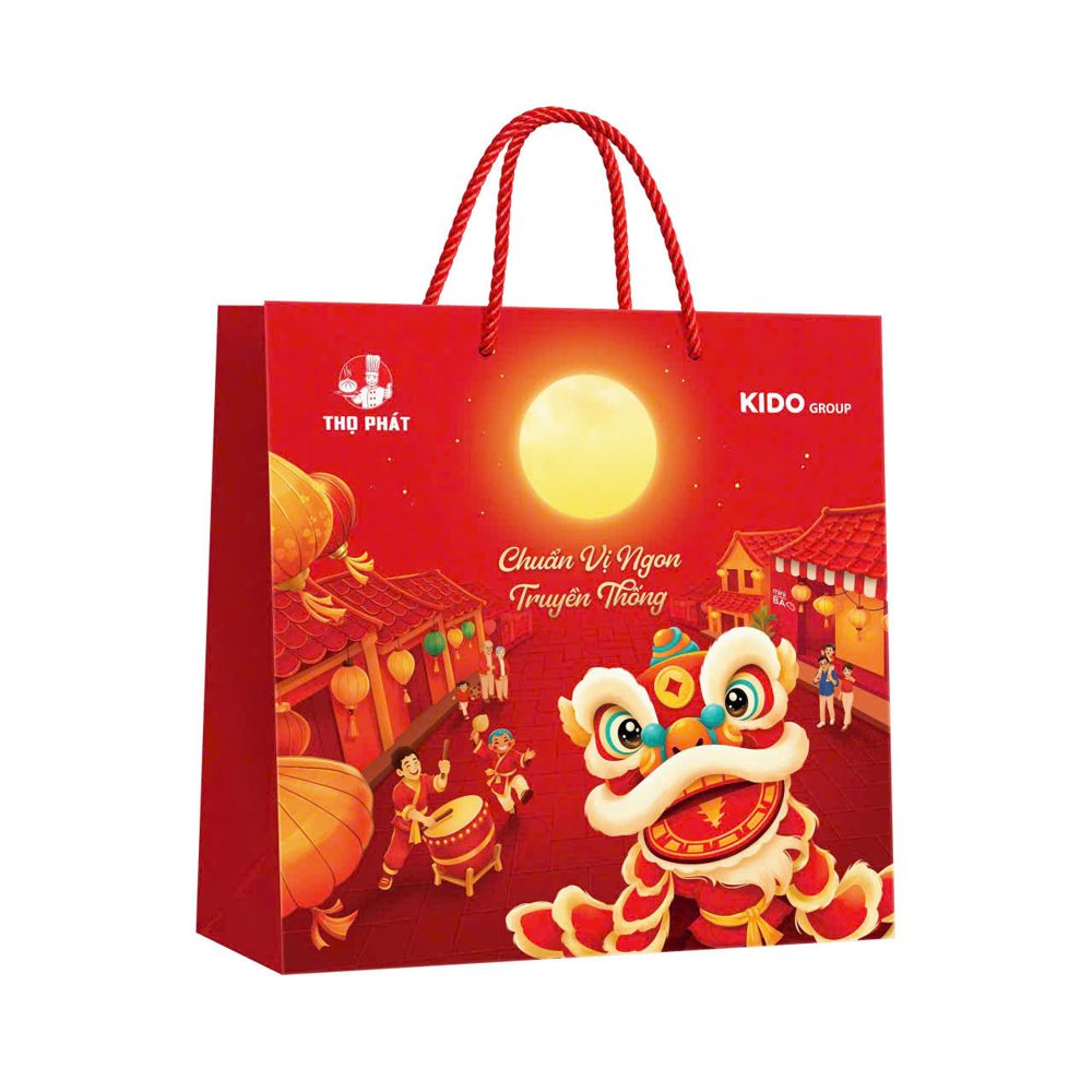 Túi quà bánh trung thu Thọ Phát màu đỏ